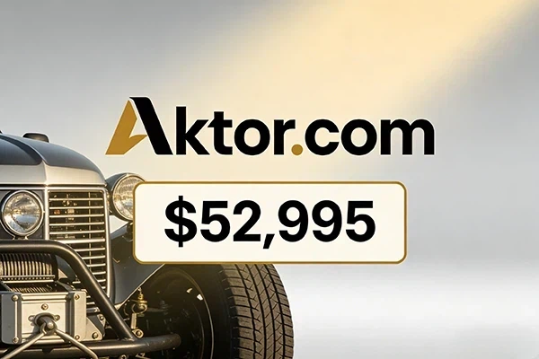 精品英文域名 Aktor.com 以52,995美元（约合人民币377,000元）成功成交